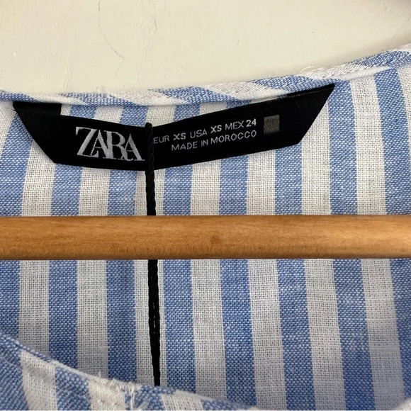 Zara NWT linen Striped Tunic Size:XS - Picture 5 of 5